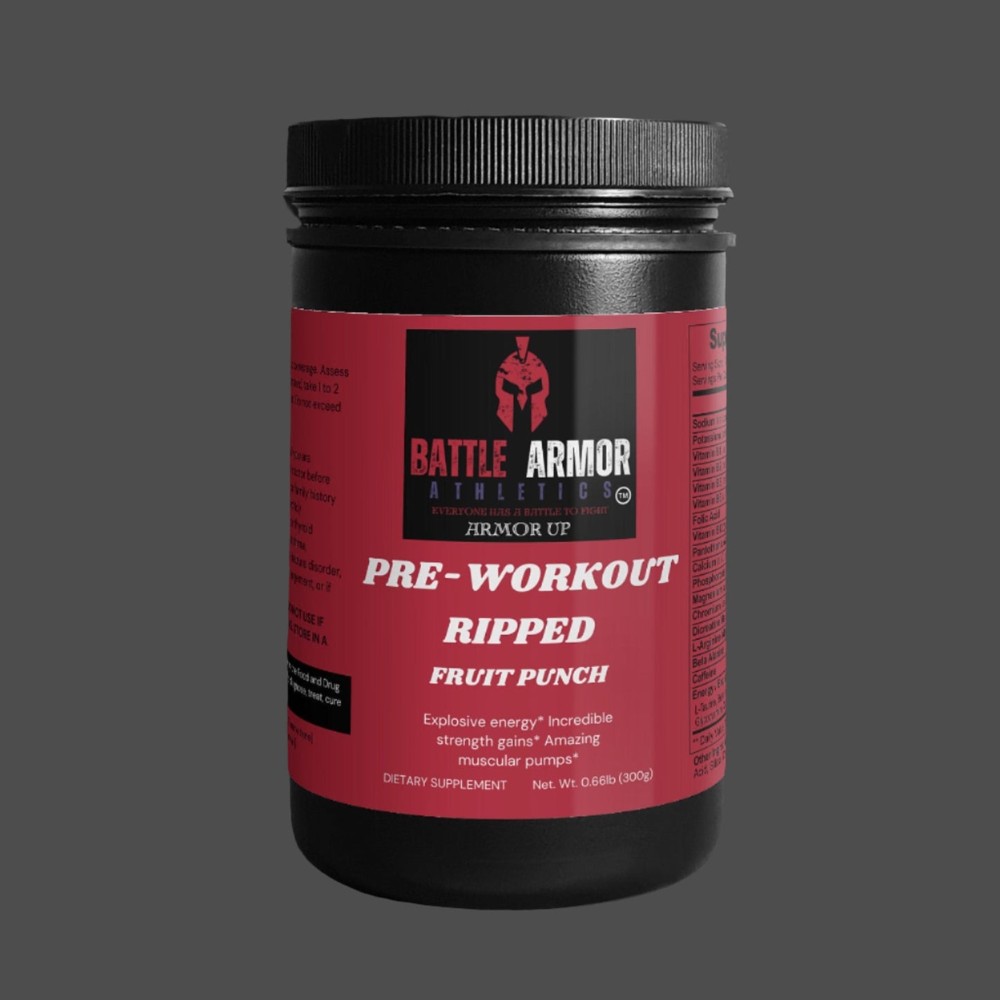 Battle Armor Athletics Pre-Workout Powder (Fruit Punch)