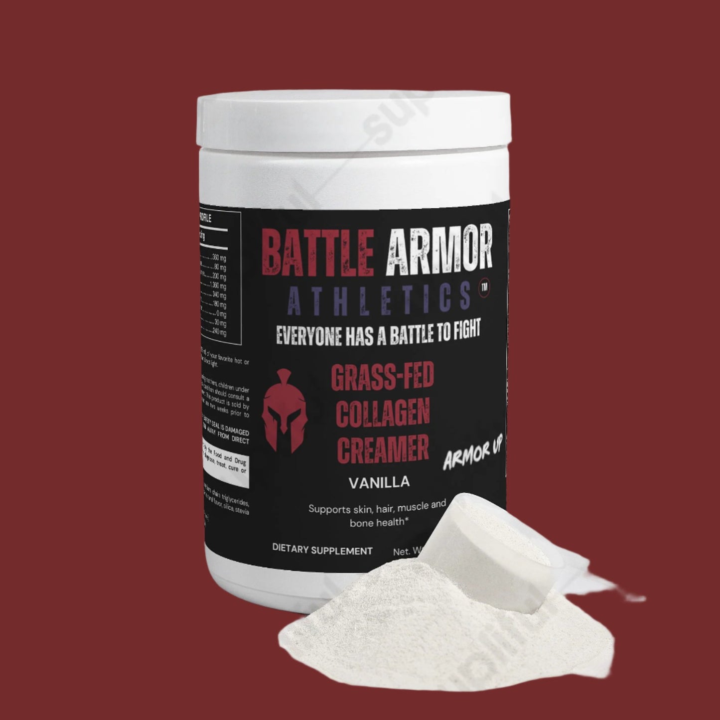BATTLE ARMOR ATHLETICS Grass-Fed Collagen Creamer (Vanilla)