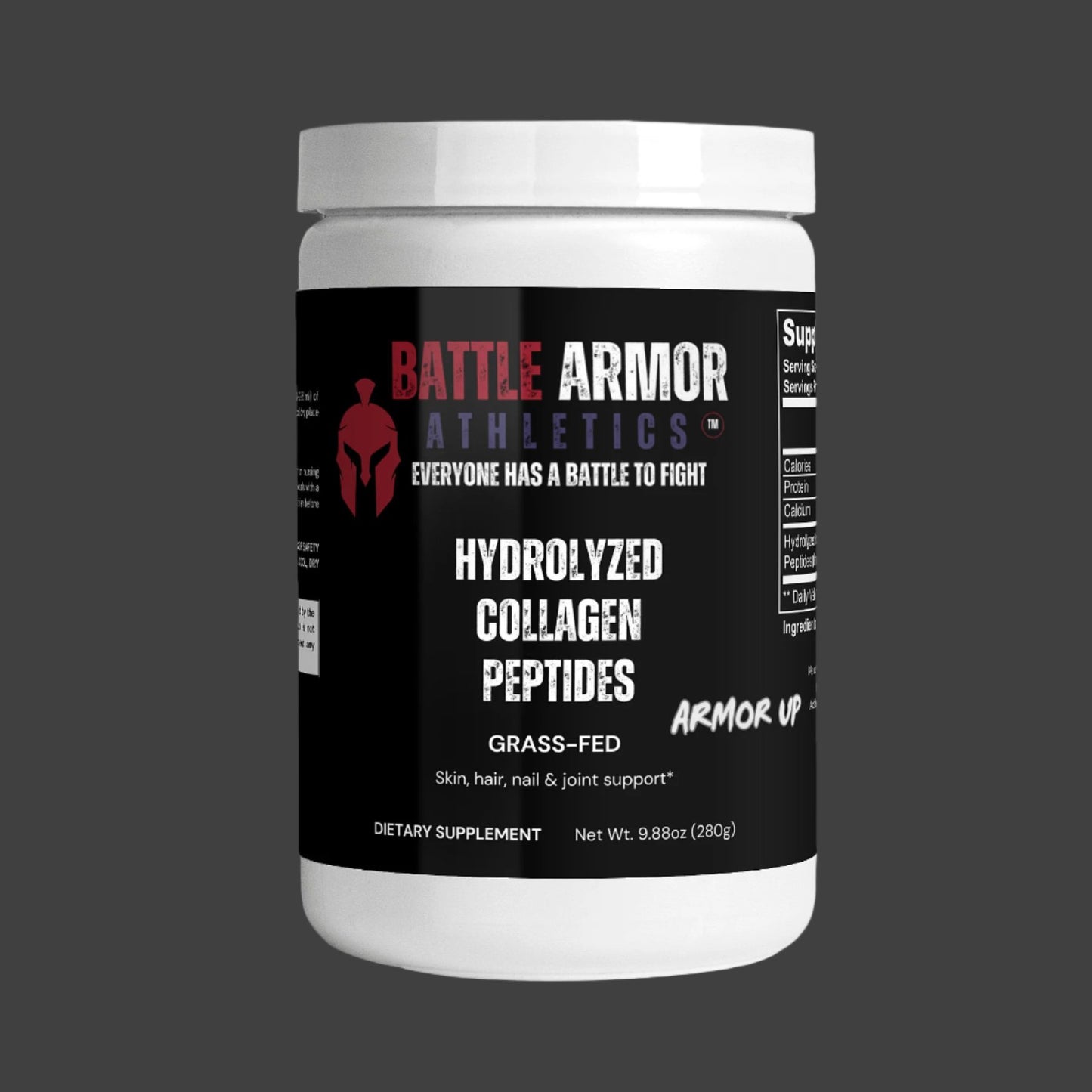 Battle Armor Athletics Grass-Fed Hydrolyzed Collagen Peptides