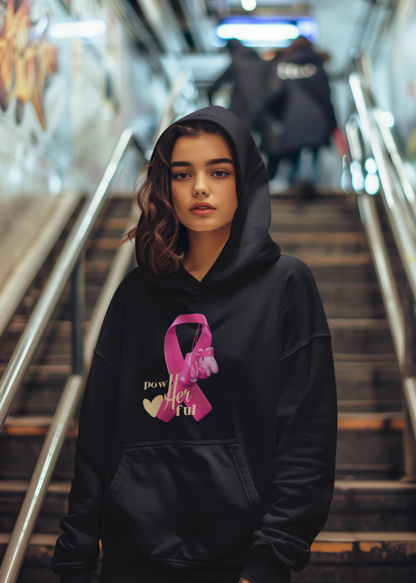 WOMENS POW HER FULL FIGHTER HOODIE