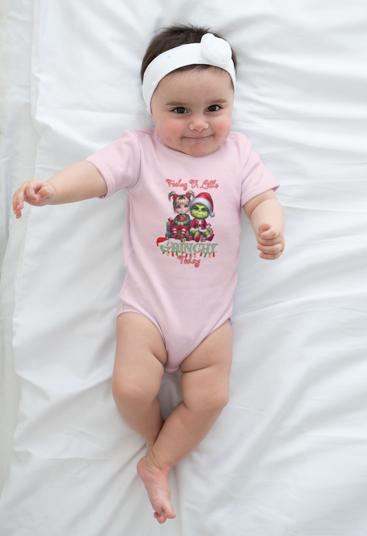 Baby short sleeve one piece [feeling little grinchy]