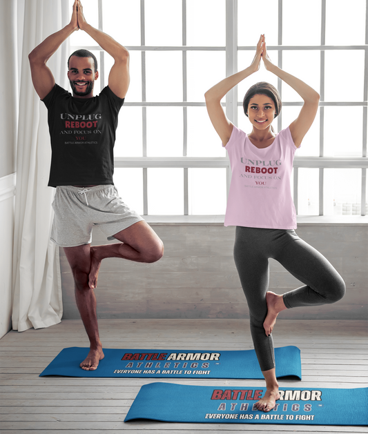 Unisex classic tee: unplug focus on you